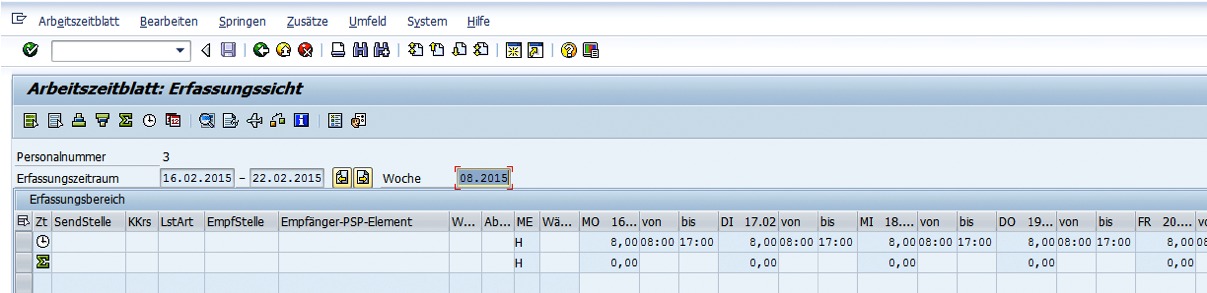 Das Arbeitszeitblatt (CATS): Die mobil erfassten Daten werden nahtlos integriert. Nahtlose Integration der mobile erfassten Arbeitszeiten im SAP Arbeitszeitblatt (CATS)