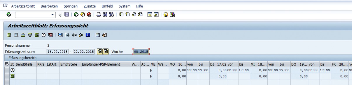 Nahtlose Integration der mobile erfassten Arbeitszeiten im SAP Arbeitszeitblatt (CATS)