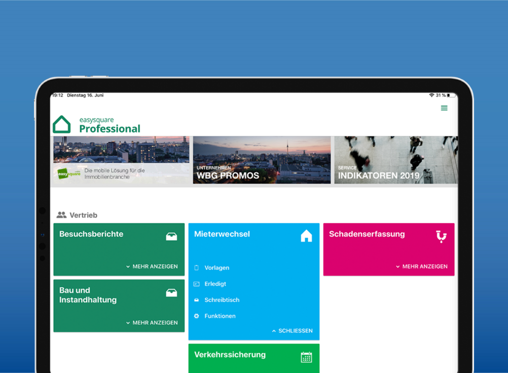 easysquare Professional App für das digitale Objektmanagement von Immobilien
