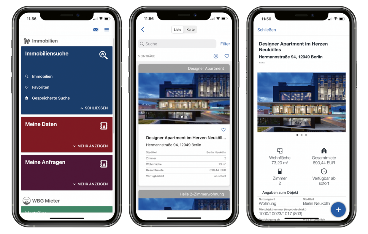 Einfache Immobiliensuche in der easysquare Interessenten-App