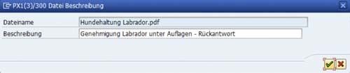 Die Grundfunktion lässt sich komfortabel in vorhandenePROMOS-Lösungen integrieren, so dass Dokumente sowohl in unsererKorrespondenz-Schnittstelle OpenPromos® Corporate Correspondence (OPCC), in derHandwerkeranbindung HWK als auch in der elektronischen Aktenverwaltung REdesk individuellbenannt werden können. Optional unterstützen wir auch bei der Übermittlung derindividuellen Bezeichnungen an ein (externes) Fremdarchiv. Darüber hinausbieten wir um dieses praktische, kleine Tool, das Ihnen einen großen Vorteil imTagesgeschäft liefern wird, ein Paket umfangreicher Dienstleistungen aus dem HausePROMOS an. Sprechen Sie uns hierzu gerne an! Wir freuen uns auf IhreNachricht!  Neue PROMOS Funkionalität "Gib dem Kind einen Namen"
