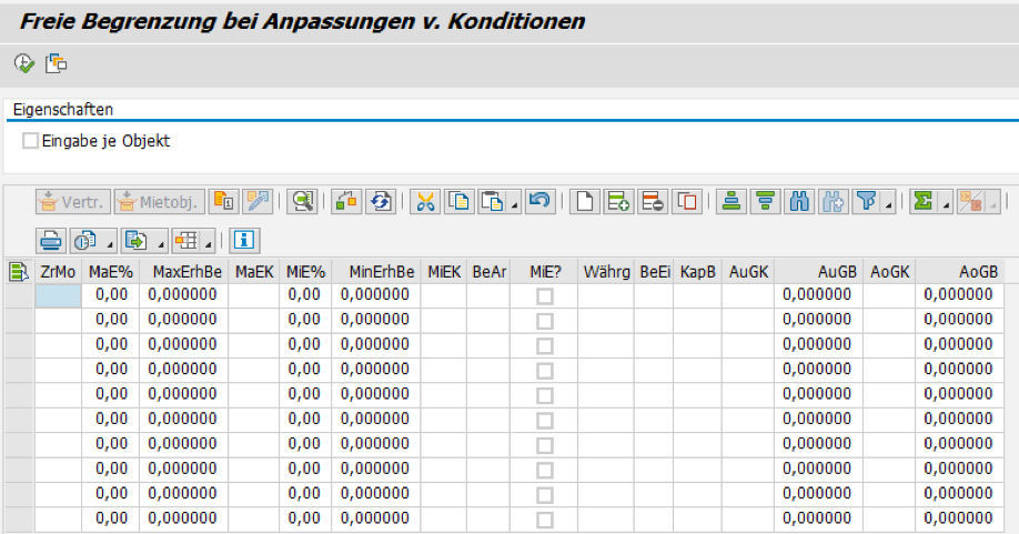 Mit einem Häkchen in der Checkbox wird die Spalte „Immobilienschlüssel“ sichtbar im PROMOS Kappungstool 