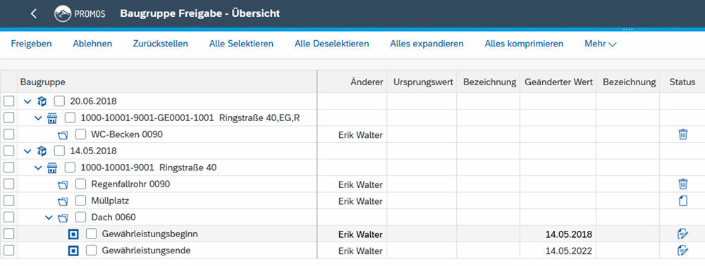 easysquare Mobile Bestandsfreigabe: Freigabedialog in SAP®