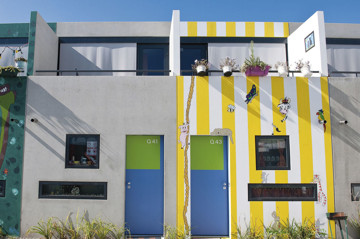 Abbildung 1: Olympisches Dorf (München 1972) – Heute werden die Bungalows im Süden vom Studentenwerk München als Studentenapartments vermietet. Olympisches Dorf (München 1972) – Vermietung als Studentenapartments