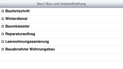 Standardformulare für den Bau und die Instandhaltung in der easysquare mobile App