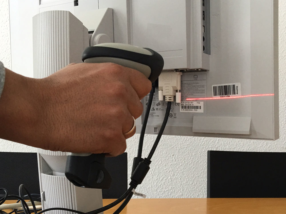 Einscannen des Barcodes Einscannen des Barcodes für die mobile Inventur mit easysquare mobile