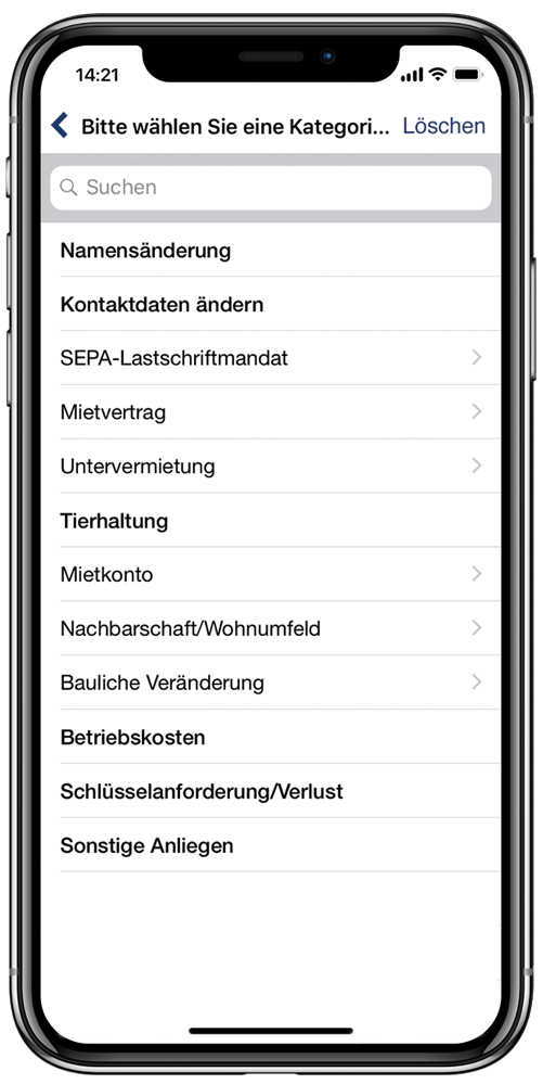 Alle Servicemöglichkeiten können auf einen Blick aufgerufen werden.