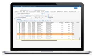 PROMOS Vertragskontenblatt