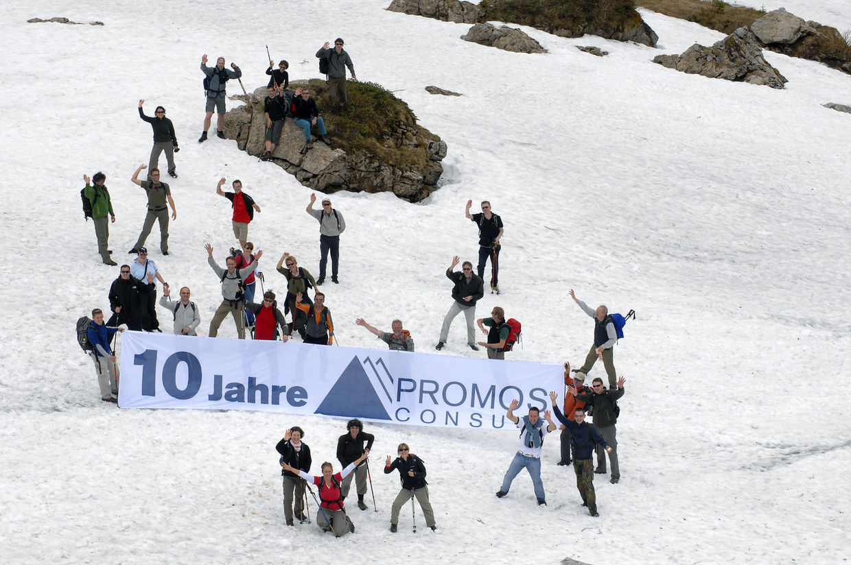 PROMOS Bergbesteigung anlässlich des 10-jährigen Firmenjubiläums 2008