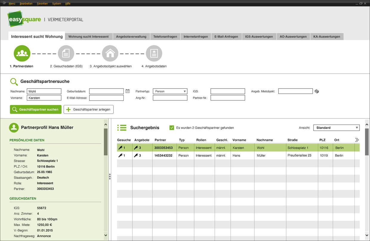 easysquare Vermieterportal