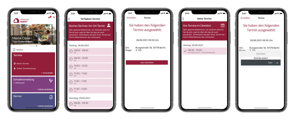 Digitale Terminbuchung per App – ein komfortabler Self-Service für Ihre Kunden und eine effiziente Unterstützung für Ihre Mitarbeitenden. Generische Terminbuchung in den easysquare Apps