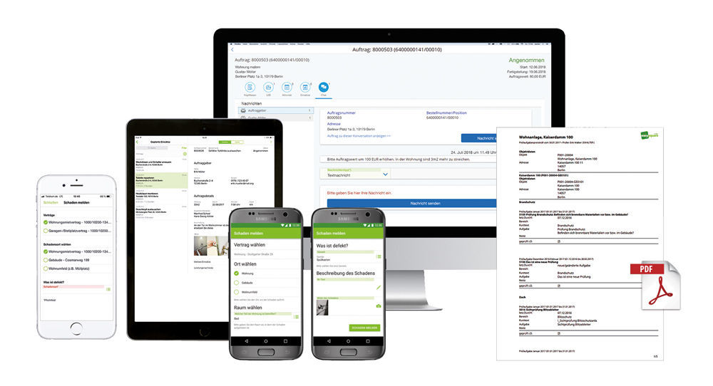 Ob in einer Mieter-App, im Handwerkerportal oder als archiviertes Dokument im ERP System – die Einsatzmöglichkeiten digitaler Formulare von easysquare sind vielfältig. Eine geräteunabhängige Verwendung ist obligatorisch für den heutigen Arbeitsalltag. Digitale Formulare powered by easysquare