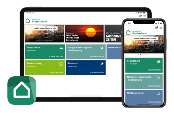 easysquare Professional App für das digitale Objektmanagement von Immobilienbeständen