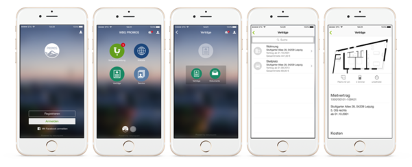 easysquare Mieter-App als native App für Android, iOS oder Web App für den PC