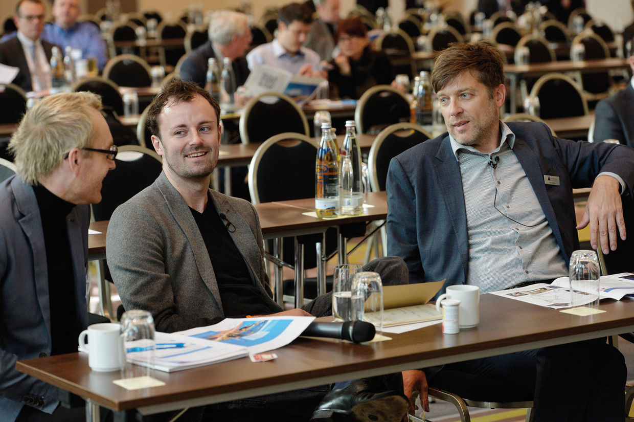 Foto von Thomas Gawlitta, Dr. Fabian Hemmert und Jens Kramer auf dem 12. OpenPromos Anwenderforum Foto von Thomas Gawlitta, Dr. Fabian Hemmert und Jens Kramer auf dem 12. OpenPromos Anwenderforum 2015