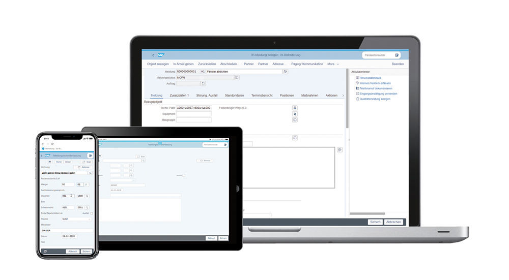 SAP Screen Personas in Anwendung für die IH Meldungserfassung in SAP