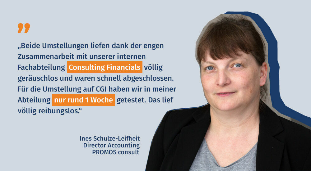 Was steckt hinter dem CGI-Format und was ist CAMT? CGI steht für Common Global Implementation und basiert auf dem internationalen Standard ISO 20022. Es wird von immer mehr Banken unterstützt und dient dazu, Zahlungsverkehrsformate weltweit zu vereinheitlichen. CAMT ist ein Format für elektronische Kontoauszüge ebenfalls im ISO 20022 Standard. Es ersetzt herkömmliche MT940-Dateien und bietet wesentlich strukturiertere Informationen etwa zu Buchungstypen, Referenzen oder Valutadaten. Dadurch lässt sich der Zahlungsabgleich deutlich effizienter gestalten. Wann sollten Unternehmen mit der Umstellung starten? Je früher, desto besser. Auch wenn CGI nicht gesetzlich verpflichtend ist, haben viele Hausbanken angekündigt, das bisherige Format mittelfristig abzulösen, und zwar voraussichtlich Ende 2025. Vor allem Unternehmen, die bereits von ihrer Hausbank angesprochen wurden, sollten jetzt aktiv werden. Das CAMT-Format wird ab November 2025 flächendeckend nicht mehr unterstützt. Hier besteht für alle SAP® Nutzerinnen und Nutzer des elektronischen Kontoauszugs (ELKO) dringender Handlungsbedarf. Technisch ist die Umstellung inzwischen bei den meisten Banken möglich. Die Voraussetzungen sind also geschaffen. Wir beraten Sie gerne zu den nötigen Schritten, klären technische Fragen und teilen unsere praktischen Erfahrungen aus der eigenen Umsetzung. Wie unterstützt PROMOS Sie bei der Umstellung? Sie möchten ebenfalls frühzeitig auf das CGI-Format umstellen? Dann sprechen Sie uns an! Unser Team begleitet Sie kompetent durch den gesamten Prozess. Die Umstellung auf CGI und CAMT verlief bei PROMOS intern reibungslos.