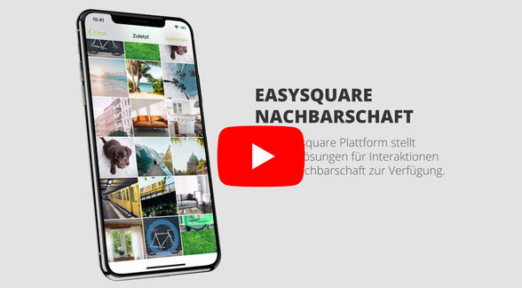 Das neue YouTube Video zeigt die Funktionalitäten der easysquare Nachbarschaft.
