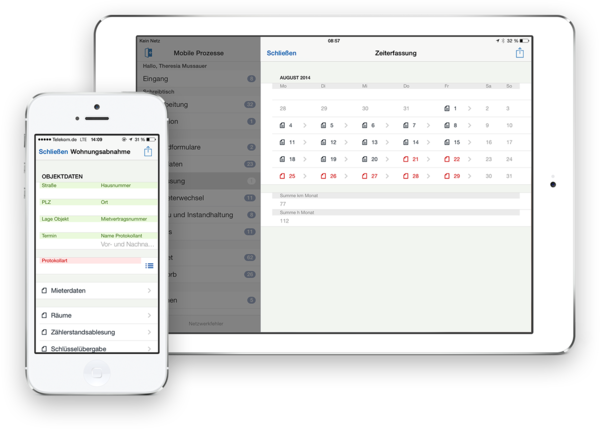 Die easysquare mobile App für iPhone/iPad oder Android und Tablet