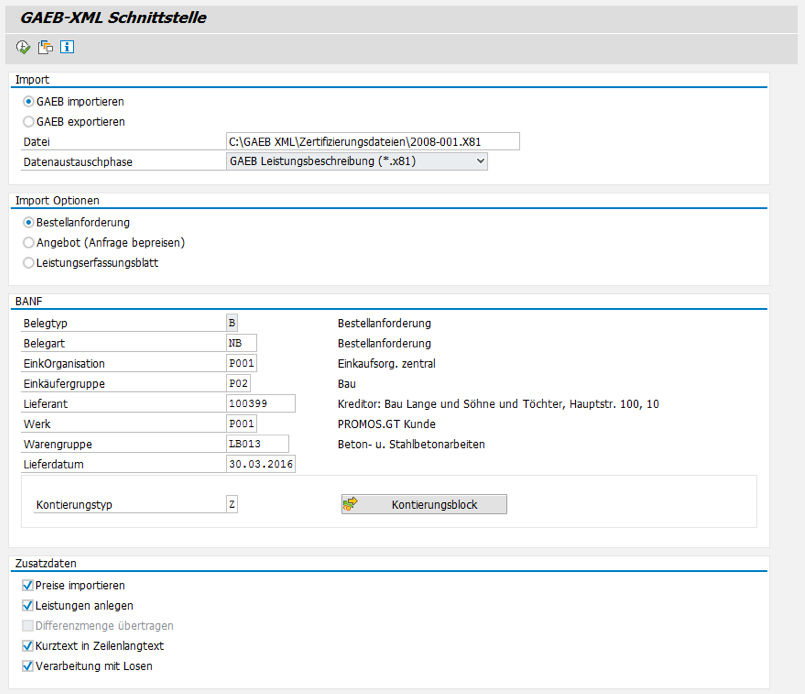 GAEB-XML Schnittstelle in SAP®: Standardisierter Datenaustausch