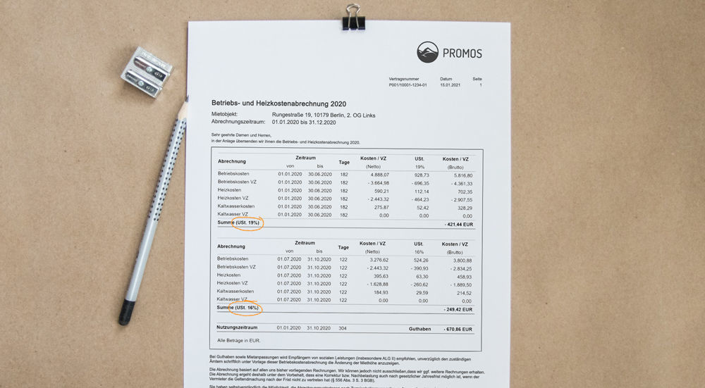 Im modularen Nebenkostenabrechnungsschreiben kann ein Forderungssplit integriert werden.