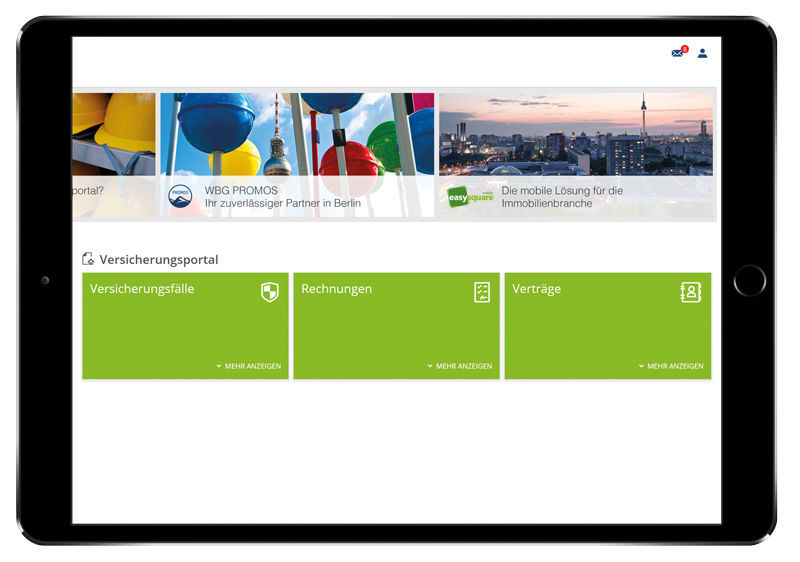 Das easysquare Versicherungsportal bietet den Versicherern von Immobilienunternehmen eine transparente und effiziente Möglichkeit, den kompletten Erstattungsvorgang, vom Eingang der Schadensmeldung bis zur Rechnungshinterlegung, elektronisch abzuwickeln. easysquare Versicherungsportal als komfortabler Einstieg mit jedem beliebigen Endgerät