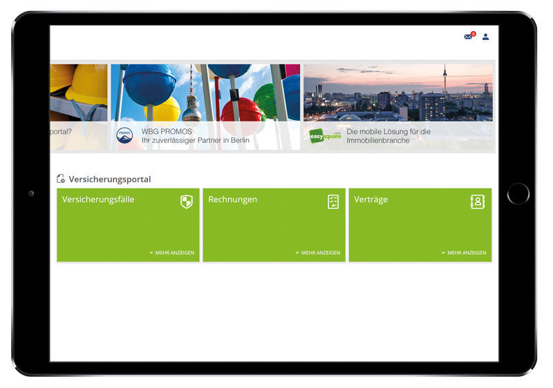 easysquare Versicherungsportal als komfortabler Einstieg mit jedem beliebigen Endgerät